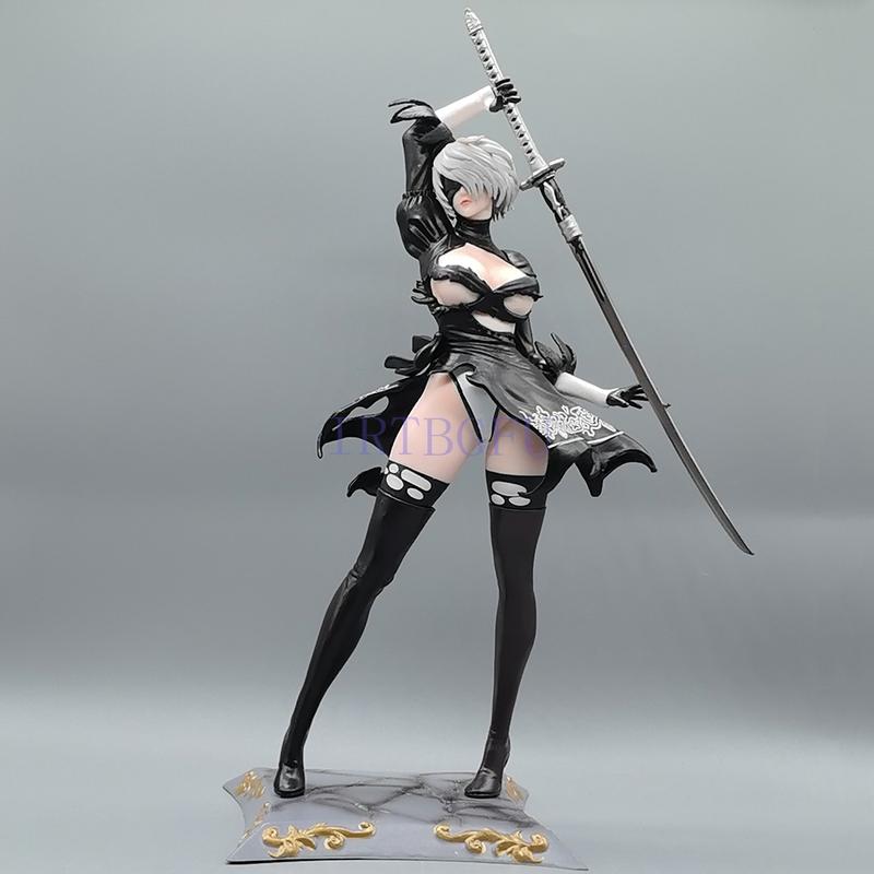 33cm 2B Pod 042 YoRHa No. 2 Typ B 1/6 Zwei Köpfe Ver Japanischer Anime PVC Actionfigur Spielzeug Spiel Sammelmodell Puppe