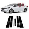 For Kia Forte Sedan 2014-18 Black Pillar Posts Set Door Trim Piano Cover Kit 6Pc