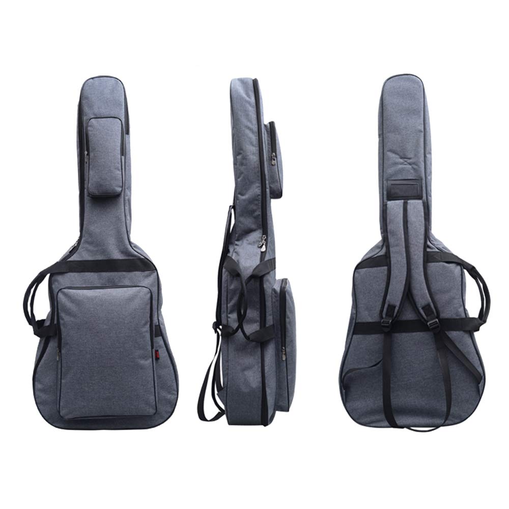 Jumbo Guitar Gig Fits and Guitars with 12mm Foam Bag, Backpack-Style, 42- 43-inch (Jumbo Type), Filling, (Gray)