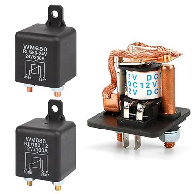 WM686 Car Relay Power Switch 12V 24V 200A 100A High Current Starting Relay Silver Alloy Contacts Durable Car Accessories