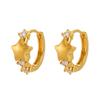 Retro Luxury Geometric C-shaped Star Zircon Ear Cuff Earring