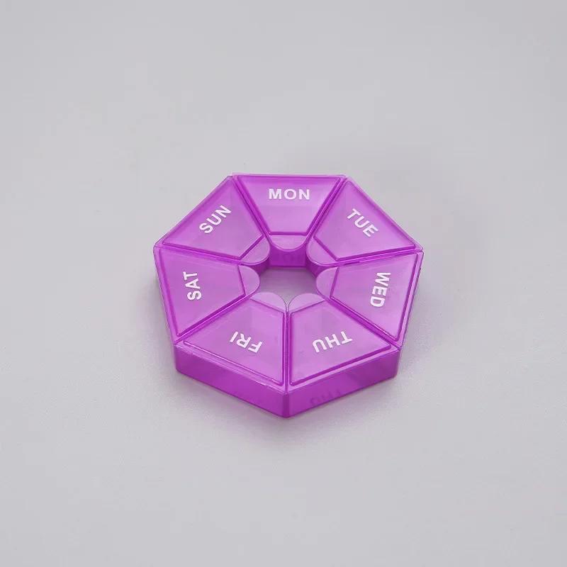 7 Days 7 Grids Medicine Mini Portable Pills Organizer Weekly Tablet Holder Portable Container Organizer Storage Tablets