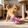 Cute Plush Toy with Rattan Ball, Bell, Crinkle Paper & Catnip - Interactive Chew Toy for Indoor Cats, -Resistant Teething Toy for Kittens
