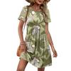 Dresses For Women Short Sleeve O Neck Casual Dresses Waist Maternity Dress With Pockets