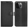 For iPhone 15 Pro Max Wallet Case Litchi Texture Shockproof Leather Flip Stand Phone Cover