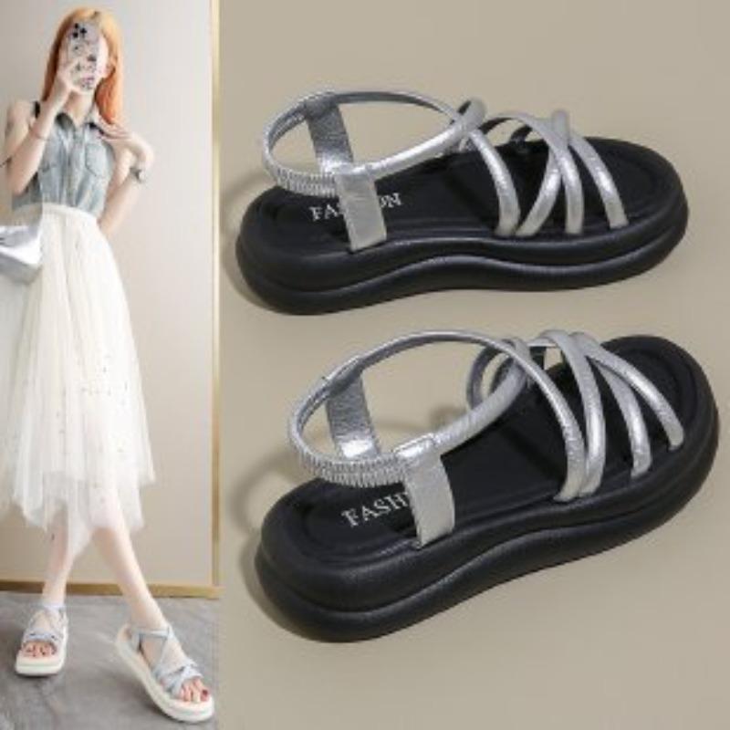 Platform sandals women's new summer outer wear soft sole not tired feet beach shoes