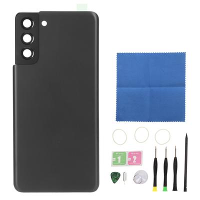 Cache arrière en verre pour S21 Plus Cache arrière Boîtier Porte Kit d'outils de réparation de remplacement avec