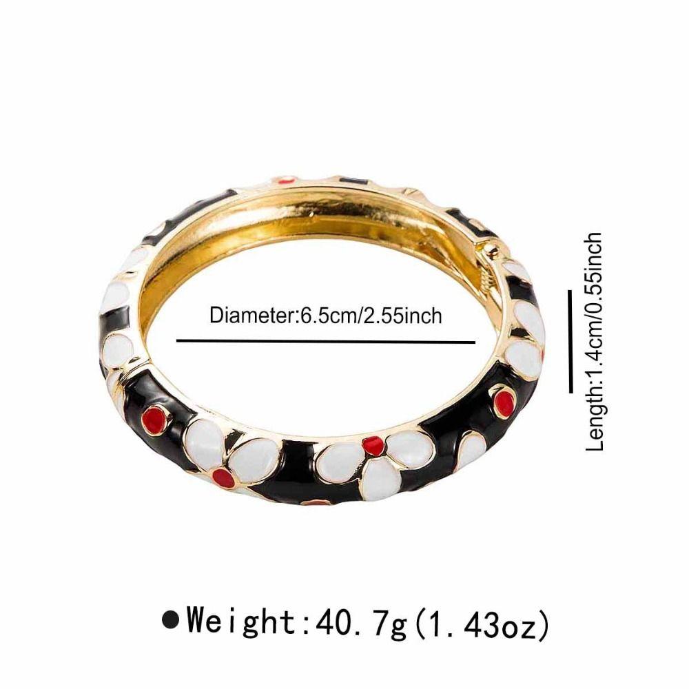 Chinese Style Vintage Cloisonne Bangle Traditional Women's Hand Bracelet  Girls
