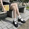 Lolita Ayakkabı Japon Kız Platformu Siyah Yüksek Topuklu Moda Yuvarlak Ayak Mary Jane Kadın Patent Suni Deri Öğrenci Cosplay Ayakkabı