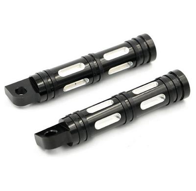 HANSWD Edge Cut Footpeg Rest for Harley Sportster, Touring, Softail, and Road King (Black)