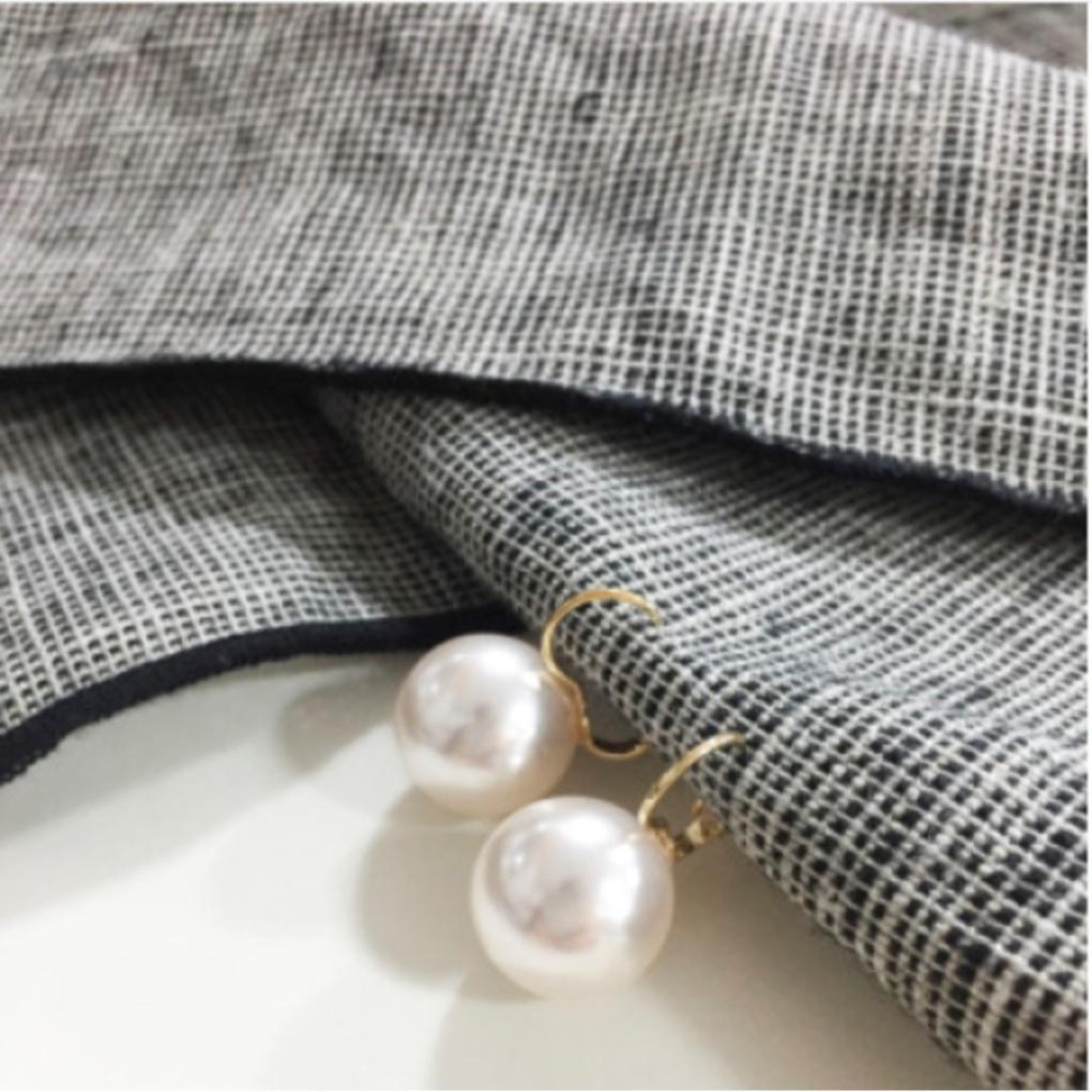 ARTRIA Pearl-E Titanium Needle Earrings HNJEATT0002WHF