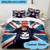 3PCS Custom Name Ed Sheeran music Bedding Set, Including 1pc Duvet Cover And 2pcs Pillowcases, Suitable for dorms and bedrooms Gift