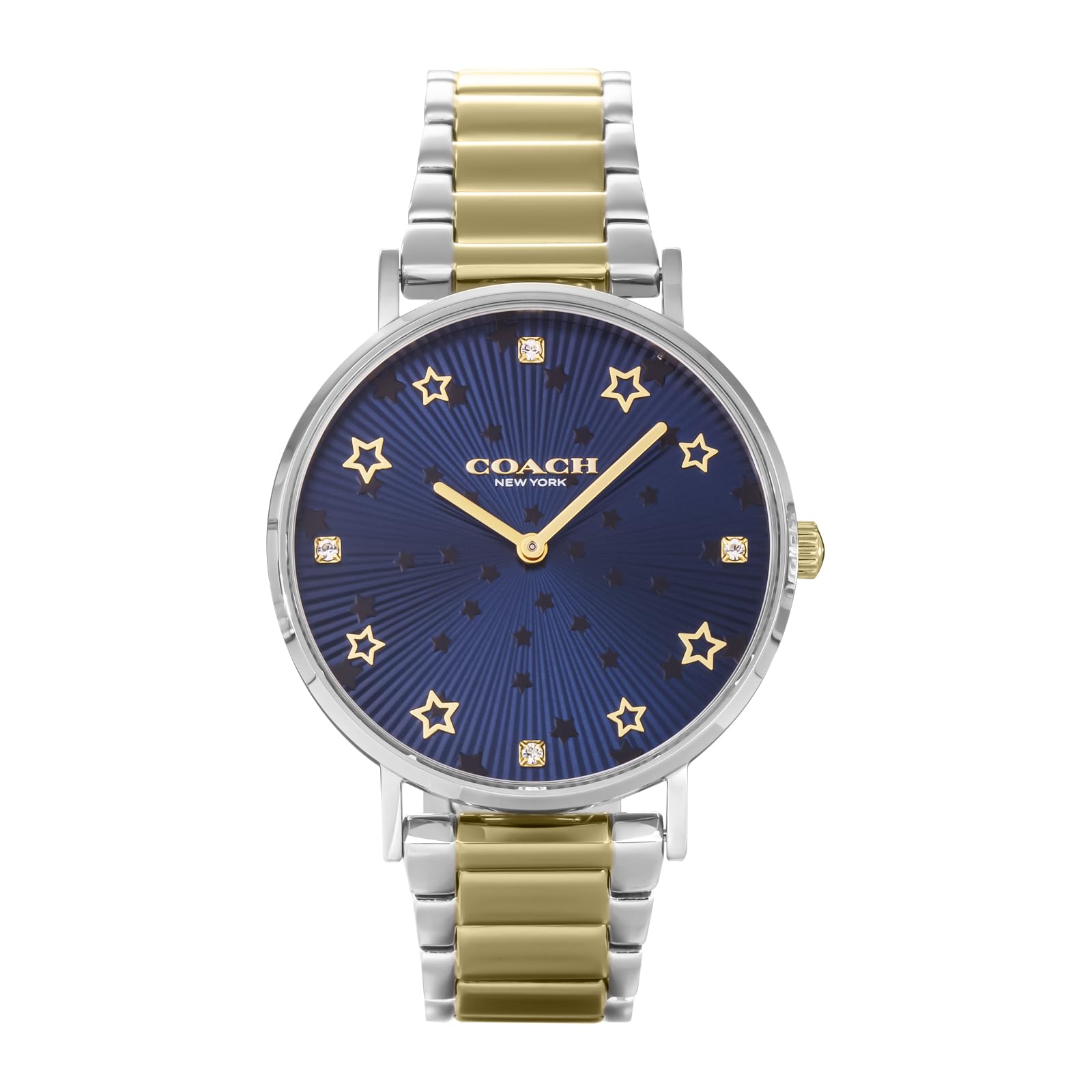 

Часы PERRY Navy Dial Stainless Steel Quartz 36MM Watch 14503523 Gold [Coach] Женские [Товар]