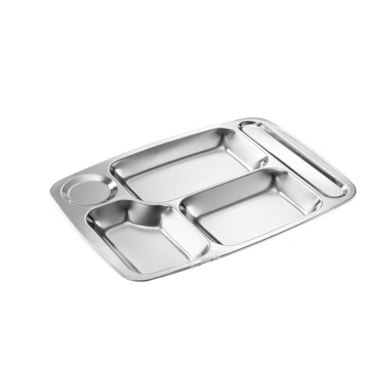 LETGANT 304 Stainless Steel 5-Compartment Lunch Tray Set