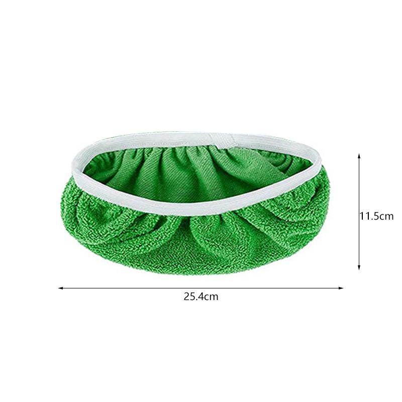 Mop Čisticí Podložka Mop Hadřík Kryt Zesílený Elastický Pás Plochý Korálový Fleece Mikrovlákno Ženilka Náhradní Rotační pro Koupelnu