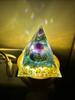 Pyramid Orgonite + Led Lamp Base 5Cm Crystal Stones Amulet 5Cm Hx14