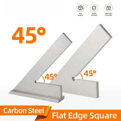 45 Degree Flat Edge Square Ruler For Carpentry Measurment Try Square Carpenter Tools Woodworking Metal Angle Ruler Set Squares