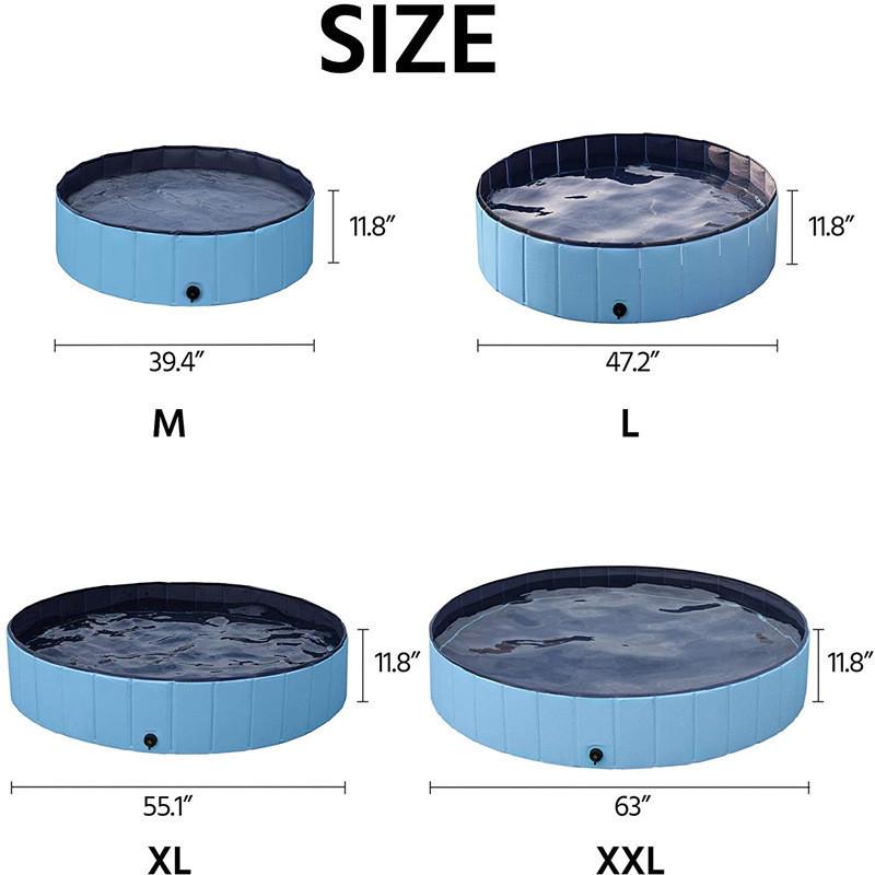 Foldable PVC Pet Swimming Pool - Portable Water Pool for Cats & Dogs