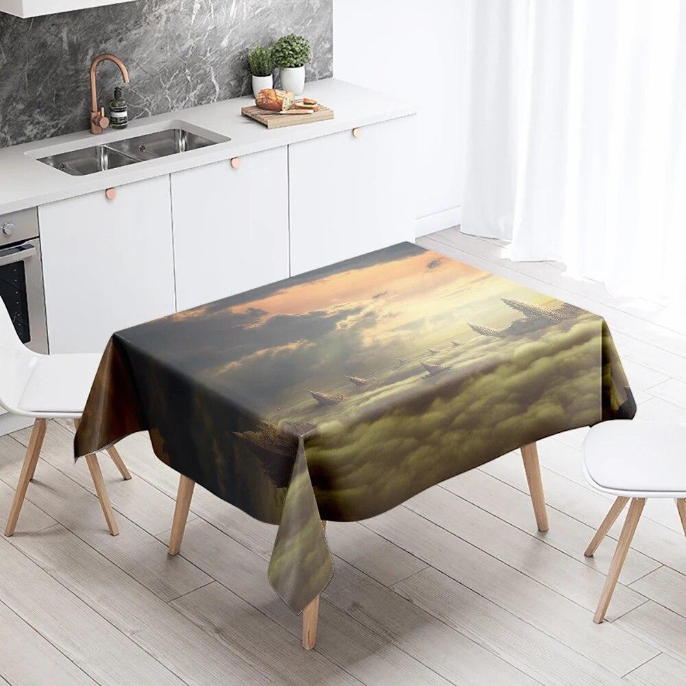 

Скатерть «Звездная Вселенная» для кемпинга, вечеринки, против пятен, водонепроницаемая, прямоугольная, кухонный, обеденный стол, домашний декор 90x140cm