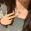 Break the cocoon and become a butterfly~ Ice through butterfly necklace Women's niche design collarbone chain Exquisite high-value necklace