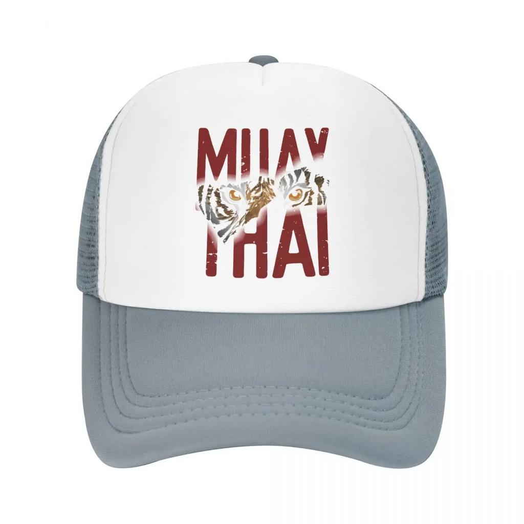 Custom Muay Thai Tiger Trucker Hat Adult Thailand Martial Art Fighter Spirit Adjustable Baseball Cap Sun Protection Trucker Cap