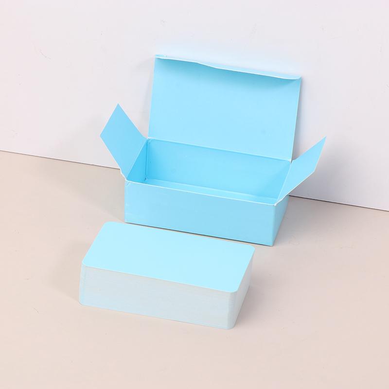 100Pcs/Box Kraft Paper Card Double Sided Word Card Blank Business Card Message Note Thank You Card Writing Card Learning Card