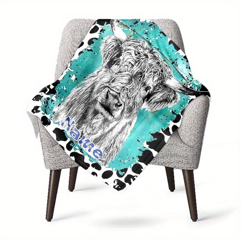Yak Customize Your Name Outdoor Blanket Used For Chair Office Sofa Bed Camping Soft And Warm Giving Friends And Relatives Birthday Graduation Gift