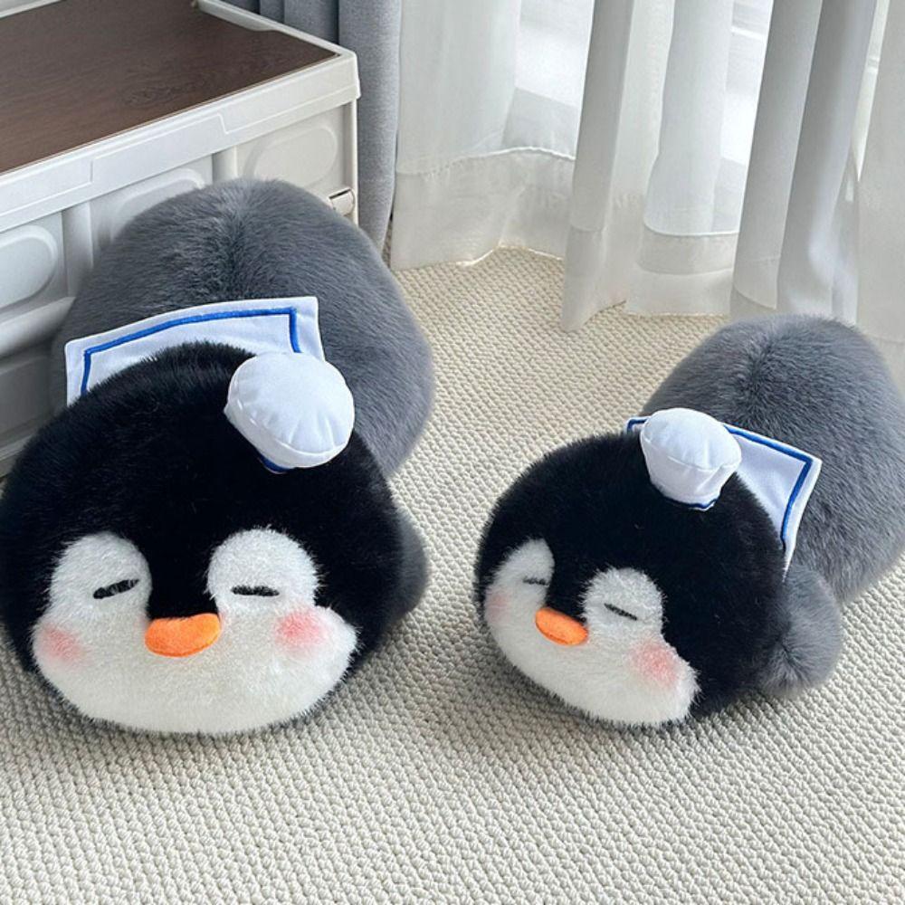 Soft Penguin Cosplay Navy Plush Doll Fluffy Stuffed Animal Penguin Toy  Home Decor