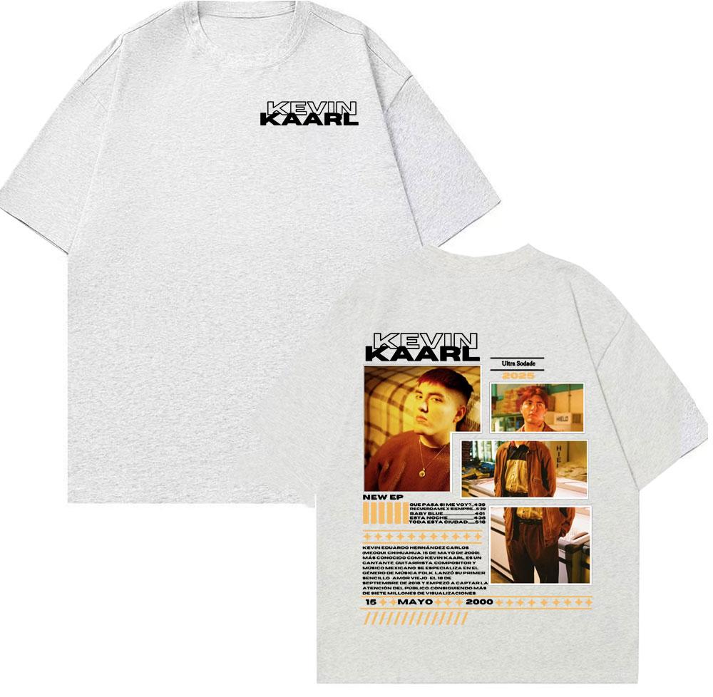 2025 Summer Rapper Kevin Kaarl Ultra Sodade Tour Graphic Tshirt Mens Fashion Casual Cotton Tshirt Retro 1990s Loose Tshirt