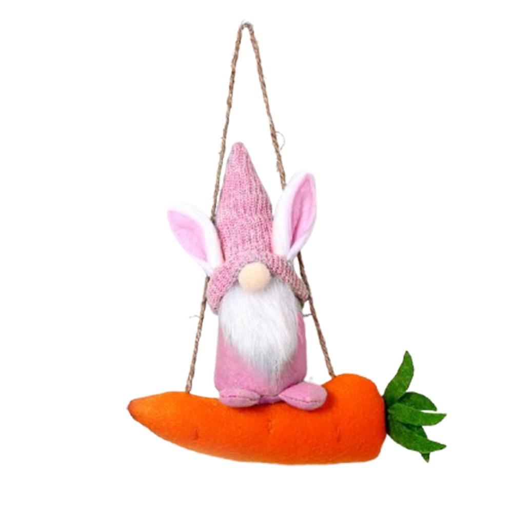 Plush Rabbit Gnome Ornament Colorful Faceless Plush Doll Farmhouse Rabbit Doll Toy  Easter Holiday