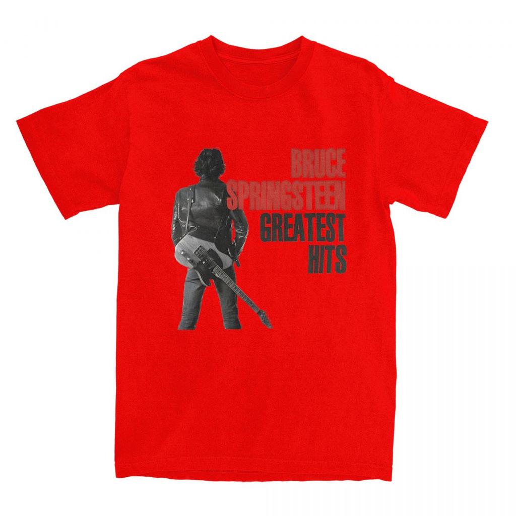 Bruce Springsteens T-Shirt Men Funny Cotton Tee Shirt Round Neck Short Sleeve T Shirts Summer Tops
