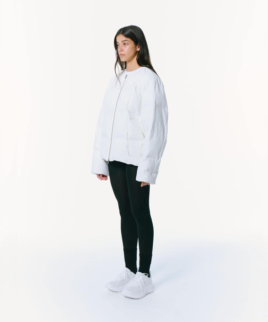 Milacode Oblique Line Padding Jacket (3M Featherless) Over Fit (Off White)