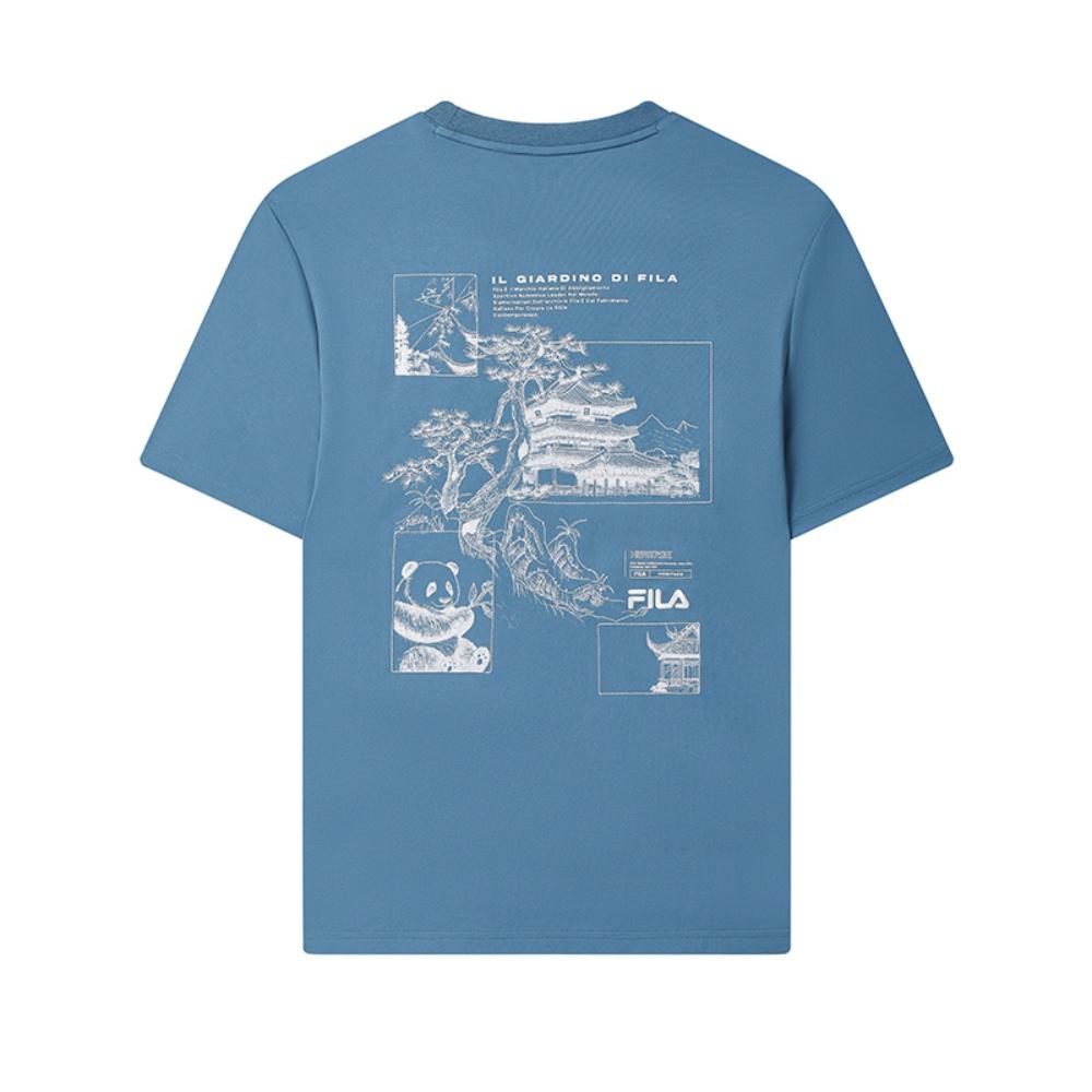 FILA Heritage Casual Daily Versatile Lightweight Breathable Embroidered Logo Short Sleeve T-Shirt Men Tops F11M538121FLB