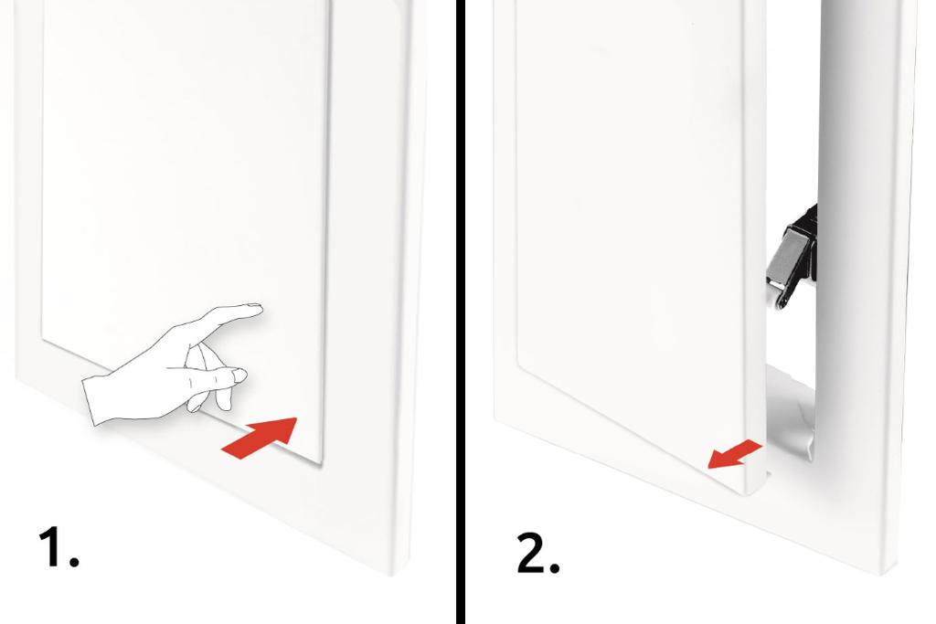 White Metal Inspection Door 150X200 Mm
