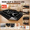 Five Elements Pentacle Double Moons Rectangular Rug Soft Texture Nonslip Carpet For Kids Bedroom Play Area Home Party Decor Holiday Gift