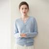 Autumn/Winter Women's Cashmere Cardigan - Single-Breasted, Round Neck Outerwear, Loose Fit