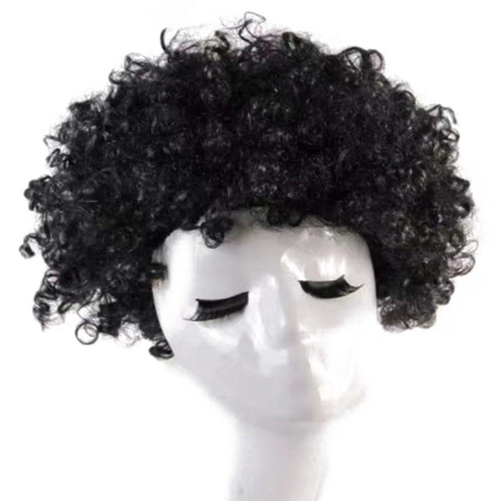 Rainbow Football Fans Wigs Synthetic Wigs Halloween Cosplay Hairs Afro Curly Clown Wigs Kids