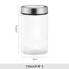 European Transparent Glass Storage Jar Kitchen Tea Coffee Bean Storage Bottle Moistureproof Sealed Jar Metal Lid Home Decoration