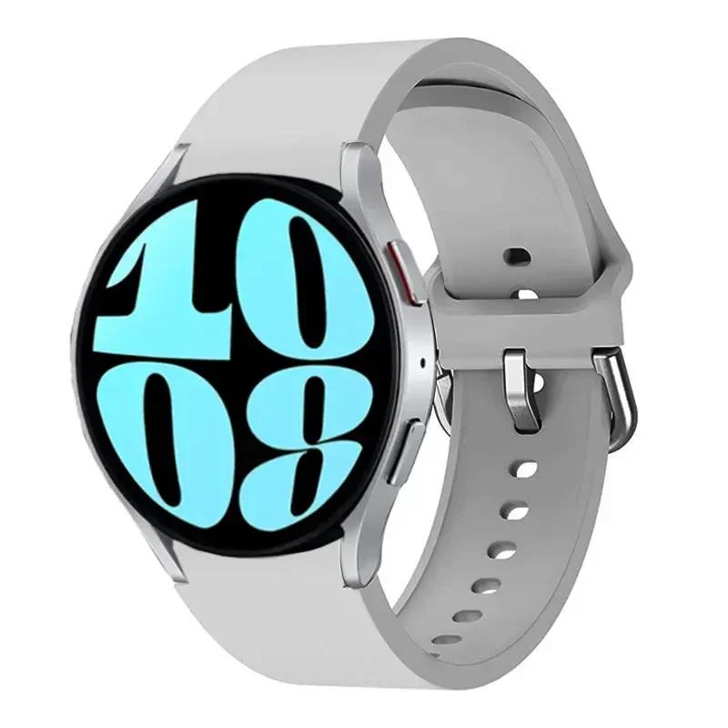 20mm Band For Samsung Galaxy Watch 7/6/5/4/44mm 40mm 5 Pro 45mm Silicone Bracelet correa Galaxy Watch 6 classic 47mm 43mm strap