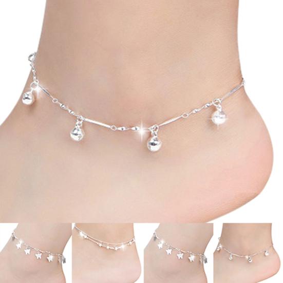 Kvinner Chic Butterfly Stars Bell Charm Anklet Armbånd Foot Chain