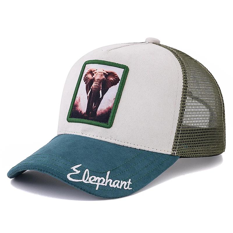 Hot Sale Animal Trucker Hat Polar Bear Pattern Patch Design Suede Baseball Cap Outdoor Sports Fishing Cap For Men Women