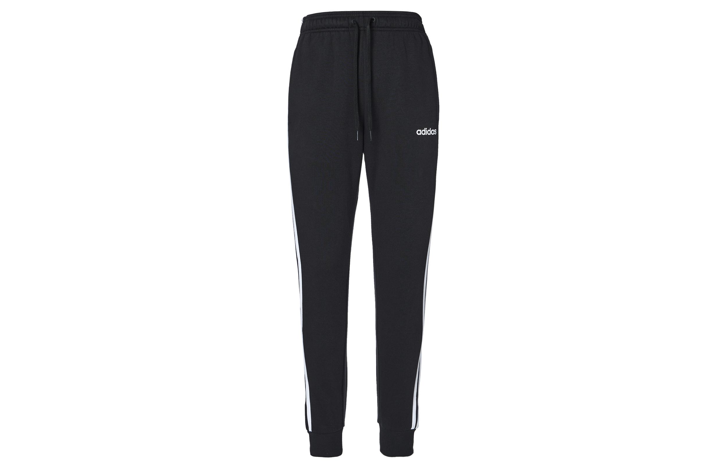 Adidas E 3S T Pnt FL Retro Sports Side 3 Pack Patterned Fleece Knitted Sweatpants Men s Black DQ3095 S