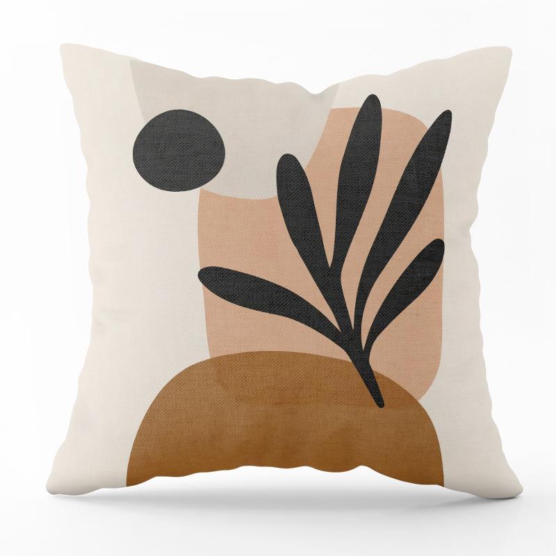 Abstract Plant Print Pattern Square Cushion Pillowcase For Home Living Room Sofa Bedroom Decoration Throw Pillow