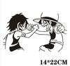 Premium Quality One Piece Portgas D Ace Car Body Sticker Reflective Design For Classic Appeal