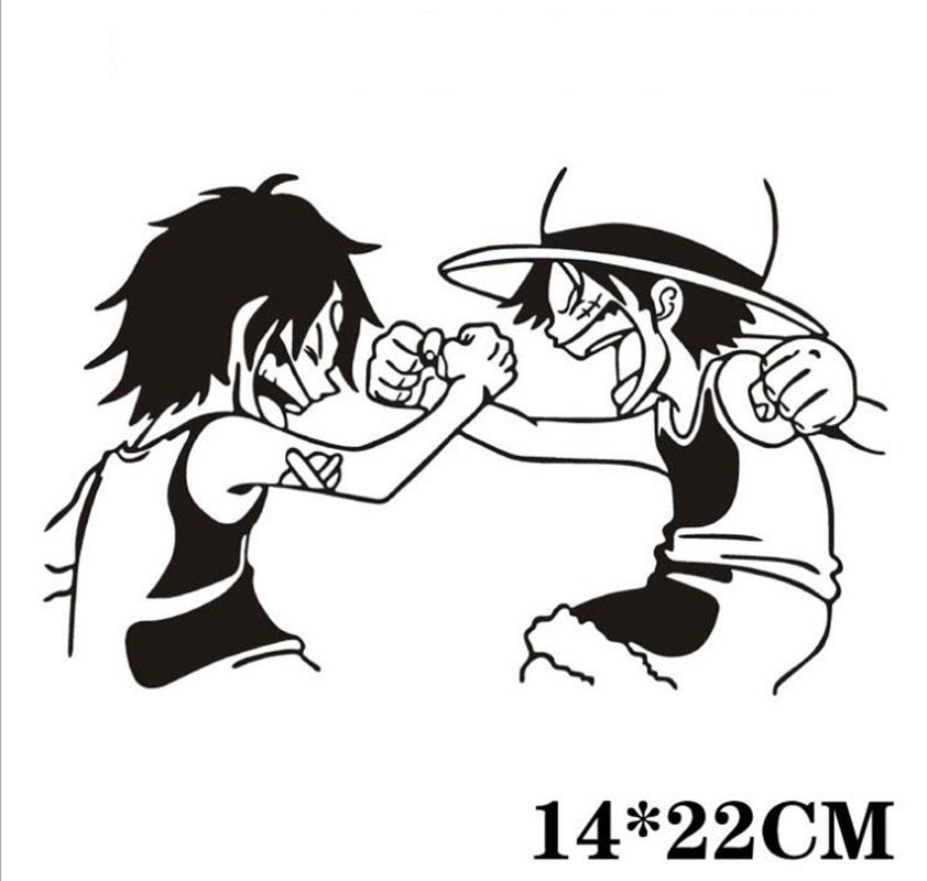 Premium Quality One Piece Portgas D Ace Car Body Sticker Reflective Design For Classic Appeal