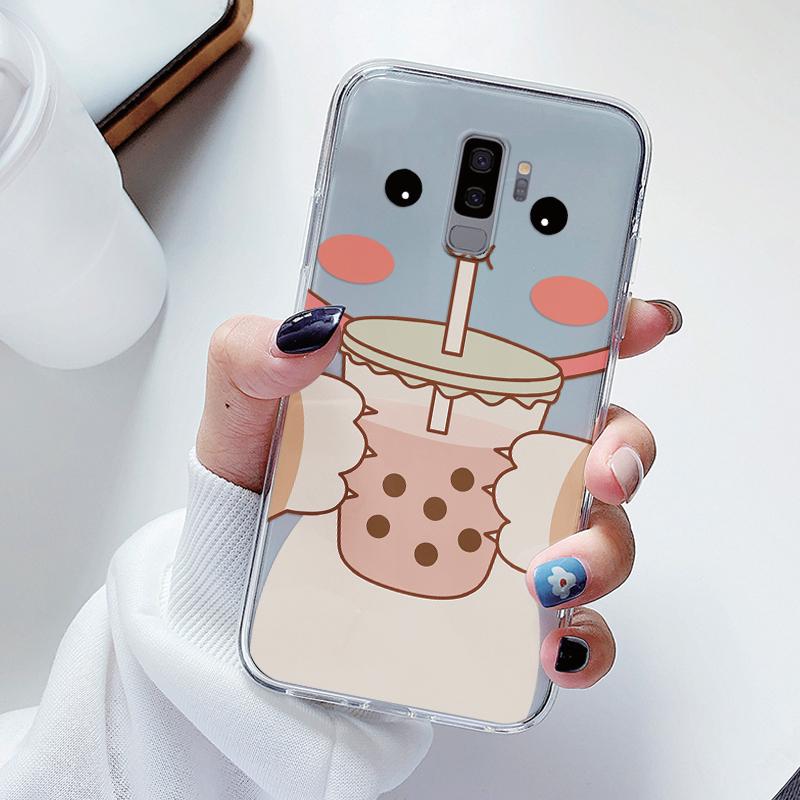 For Samsung Galaxy S9 S 9 Plus Phone Case Cartoon Back Cover Transparent Soft Silicone Flower Funda For Samsung s9 S9+ Cute Capa