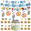 Oktoberfest Party Glasses Kit with German Festival Bunting Banner, Photo Booth Props, Customizable Celebration Essential