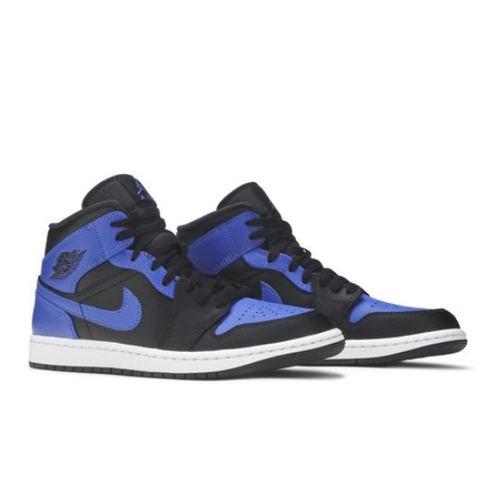 Air Jordan 1 Mid Hyper Royal 554724-077 EU 40.5 чёрный/белый