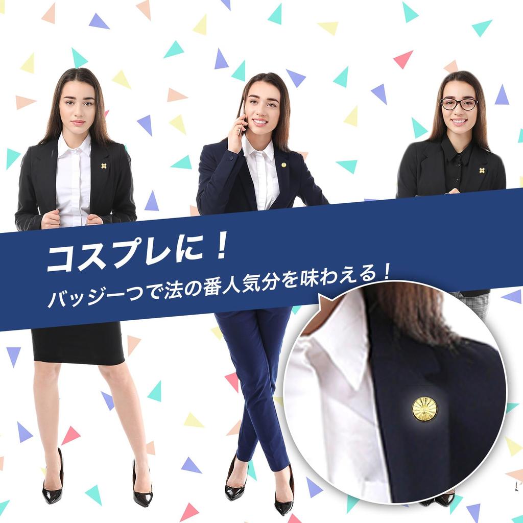 Chandini Badge Pin Badges for Lawyers and Play Set of with Storage Gold Badges Set, Prosecutors, Collection, Props, Cosplay, 2, Display,