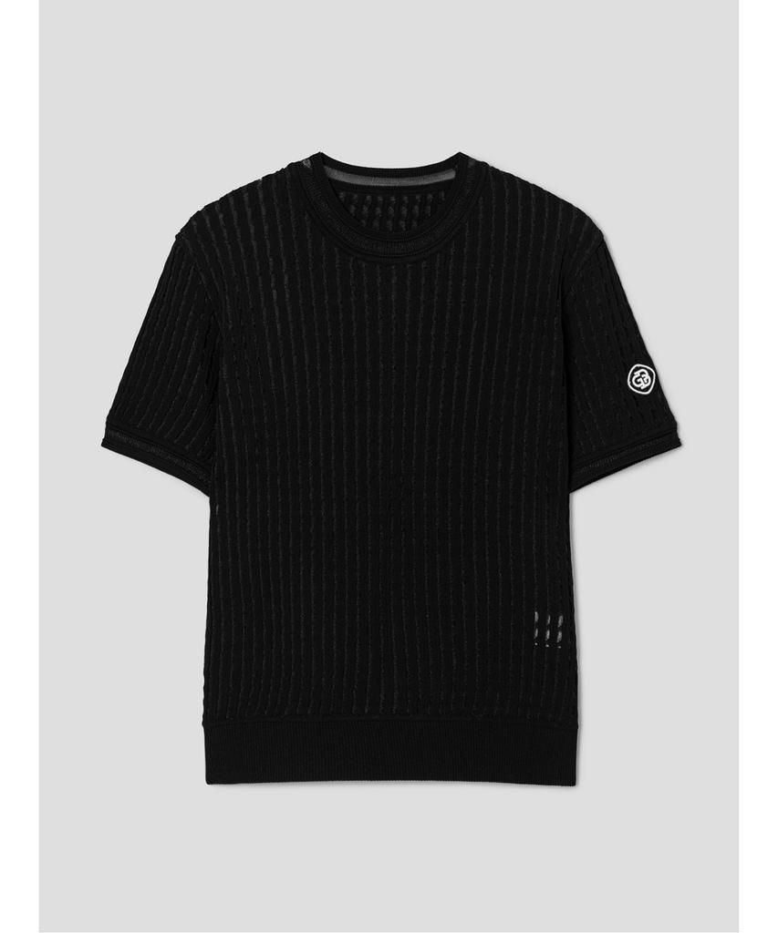 BEANPOLE GOLF Women'S Modified Cable Short Sleeve Pullover - Black